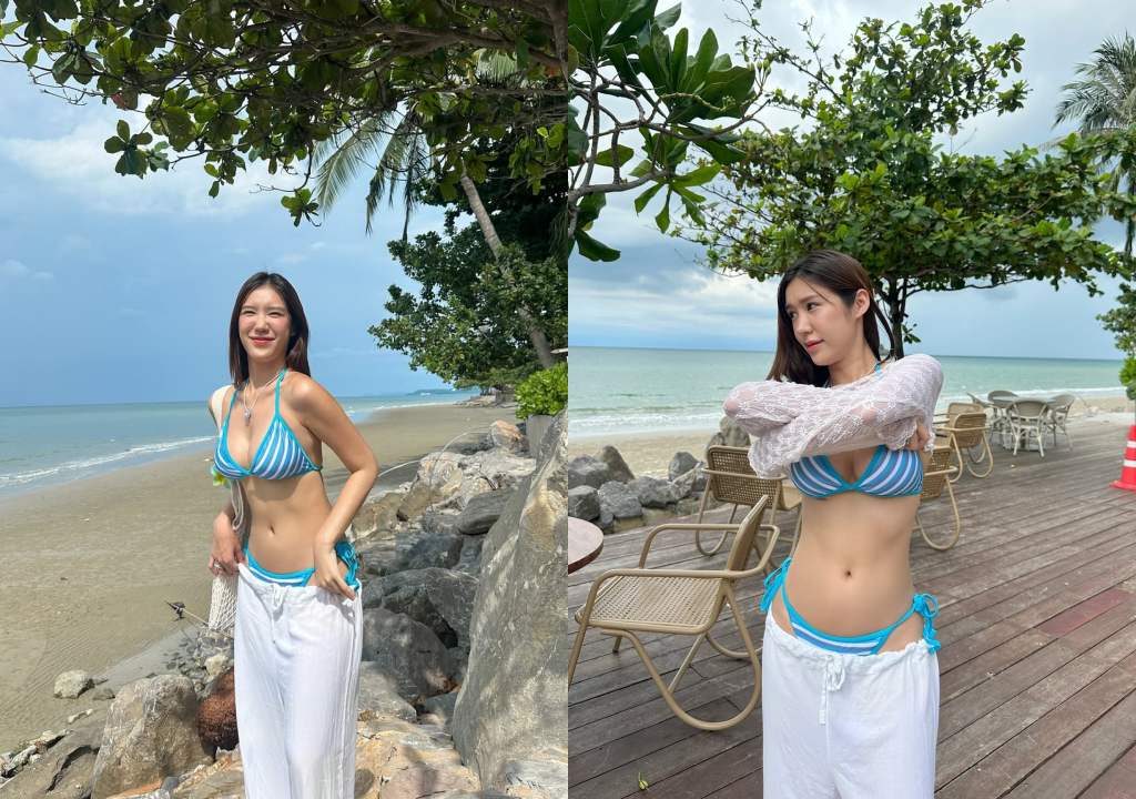 มุก กุลชา อวดสัดส่วนแซ่บเซี้ยะ ! พร้อมแชะภาพรัว ๆ ริมทะเลที่ระยอง